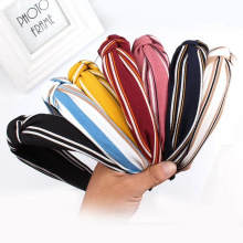 wholesale Custom Designed Simple Bow Hair Band Cross Fashion Wide brimmed Cloth  Head bands For Women